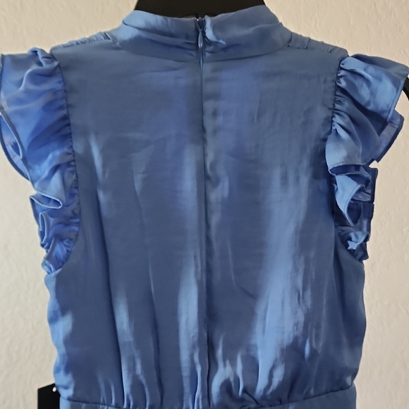 Taylor Blue Ruffled Jumpsuit - Picture 6 of 11
